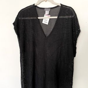 Black stretch swim coverup